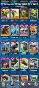 Log Bait Com Barril Elite + 5 Evoluções [Troféus: 7500] - Clash Royale