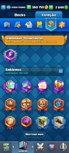 Log Bait Com Barril Elite + 5 Evoluções [Troféus: 7500] - Clash Royale