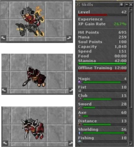 EK 42 + 2K EM MOUNTS E OUTFITS DA STORE - Tibia