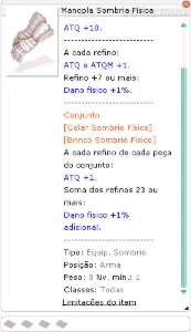Manopla Sombria Física Ragnarok Latam - Menor Preço Servidor
