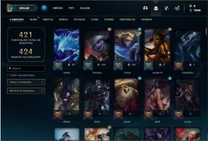 Conta bronze 4 com TODOS os champs e 110 Skins - League of Legends LOL