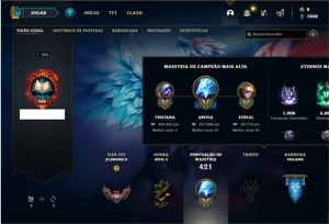 Conta bronze 4 com TODOS os champs e 110 Skins - League of Legends LOL