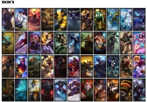 Conta bronze 4 com TODOS os champs e 110 Skins - League of Legends LOL