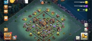 Clash of clans  cv 12 com 2 passes, 5 construtores