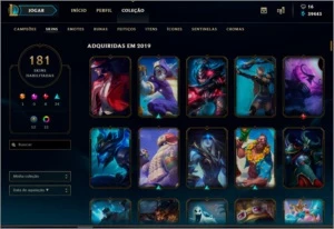 Conta de League of Legends Todos os Bonecos LOL