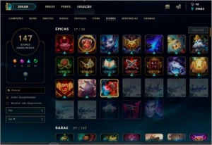 Conta de League of Legends Todos os Bonecos LOL