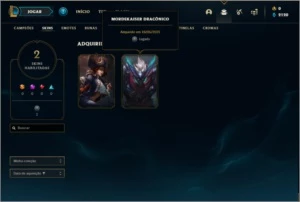 Conta bronze 1 com 25 champs e 2 skins - League of Legends LOL