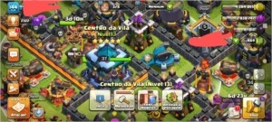 Cv13 ,5 estrelas. Vila antiga - Clash of Clans