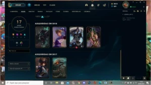 Conta com 2615 RP unranked lvl 122 com dados de criação - League of Legends LOL
