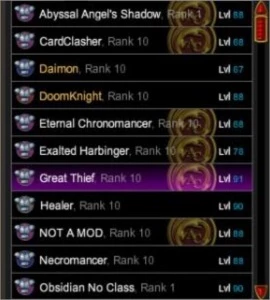 Conta Aqw Great thief e outros - Adventure Quest World