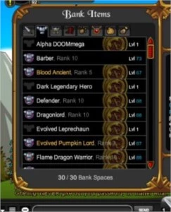 Conta Aqw Great thief e outros - Adventure Quest World