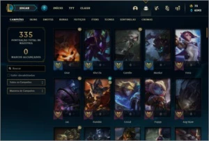 Conta platina 1 com 116 champs e 81 skins ( MAIN TOP ) - League of Legends LOL