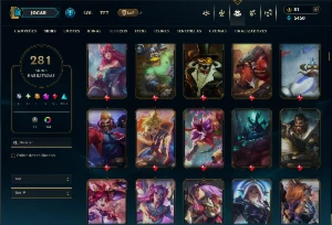 Bronze 2 com TODOS os Champs e 281 Skins  ( Nivel 566 ) - League of Legends LOL