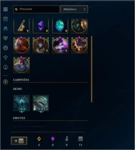 Conta league of legends - 98 skins - nível 65 LOL
