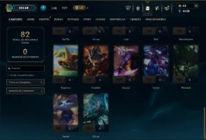 Bronze 1 com 40 Champs e 17 Skins - League of Legends LOL