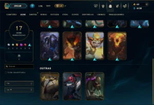 Bronze 1 com 40 Champs e 17 Skins - League of Legends LOL