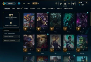 Bronze 1 com 40 Champs e 17 Skins - League of Legends LOL