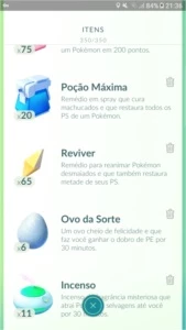 Conta de Pokémon GO