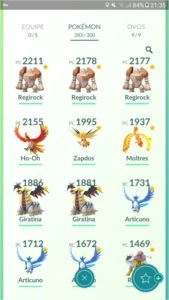 Conta de Pokémon GO