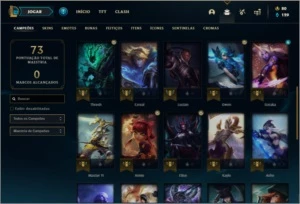 Conta MESTRE com 33 champs e 2 skins - League of Legends LOL