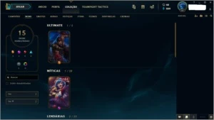 CONTA LOL PLATINA 2| SKINS ULTIMATE E MÍTICA - League of Legends