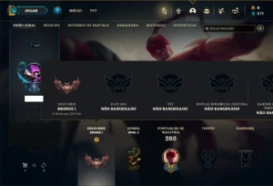 Conta bronze 1 com 90  Champs e 52 Skins + 4 Fragmentos - League of Legends LOL