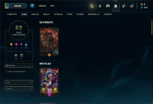 Conta bronze 1 com 90  Champs e 52 Skins + 4 Fragmentos - League of Legends LOL
