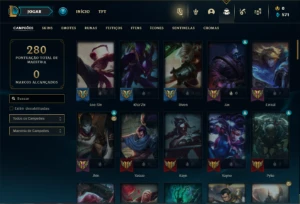 Conta bronze 1 com 90  Champs e 52 Skins + 4 Fragmentos - League of Legends LOL