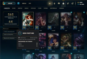 Unranked com TODOS os champs e 200 Skins ( TOP / ADC ) - League of Legends LOL