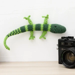 Lagartixa Verde em Crochê Amigurumi - Artesanato e Personalizados