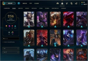 CONTA LOL - 236 SKINS - 18K DE ESSENCIAS - League of Legends