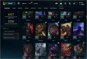 Conta ouro 2 com 150 champs e 188 skins ( MAIN JG ) - League of Legends LOL