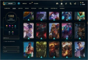 Conta ouro 2 com 150 champs e 188 skins ( MAIN JG ) - League of Legends LOL