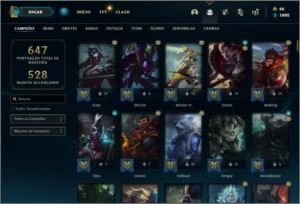 Conta ouro 2 com 150 champs e 188 skins ( MAIN JG ) - League of Legends LOL