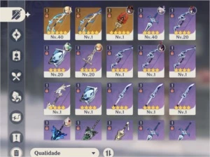 Ar34. Hutao + báculo de homa/ 2 elegia, qiqi - Genshin Impact