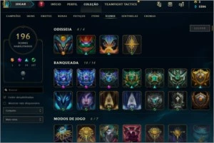 CONTA DO LOL [LVL 196, DIAMANTE, 104 SKINS] - League of Legends