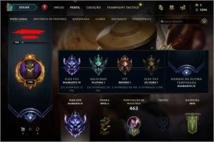 CONTA DO LOL [LVL 196, DIAMANTE, 104 SKINS] - League of Legends