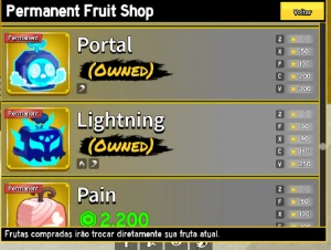 Conta Premium Blox Fruits Todas Perm Raras + 2X Money/Xp - Roblox