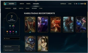 CONTA UNRAKED 13K DE ESSÊNCIA 31 CAMPEÕES SKINS LEGADO - League of Legends LOL