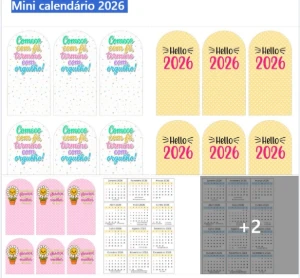 Mini calendário 2026 - PNG - eBooks