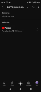 Conta YouTube premium com 5 convites