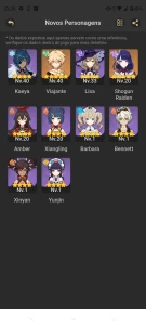 Vendo pack de contas de genshin (11 contas) - Genshin Impact
