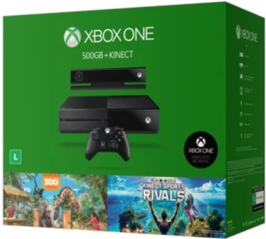 console Xbox One 500GB + Controle s/ Fio + Kinect +  2 jogos