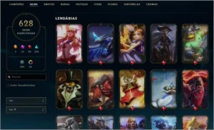 Conta LvL 190 c/ 634 skins - League of Legends LOL