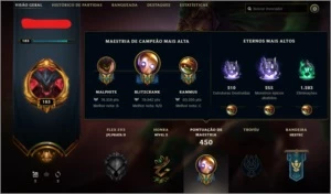 Conta LvL 190 c/ 634 skins - League of Legends LOL