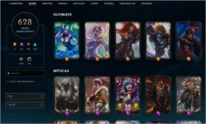 Conta LvL 190 c/ 634 skins - League of Legends LOL