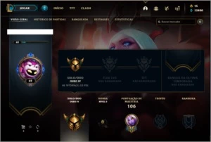 Conta ouro 4 com 10 skins e 41 champs - League of Legends LOL