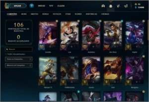 Conta ouro 4 com 10 skins e 41 champs - League of Legends LOL
