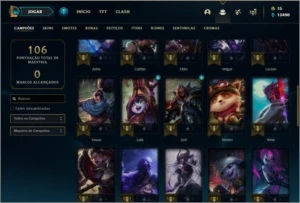 Conta ouro 4 com 10 skins e 41 champs - League of Legends LOL