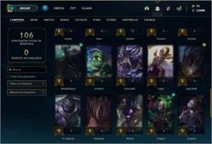 Conta ouro 4 com 10 skins e 41 champs - League of Legends LOL